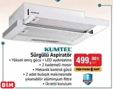KUMTEL SÜRGÜLÜ ASPİRATÖR KUMTEL SÜRGÜLÜ ASPİRATÖR